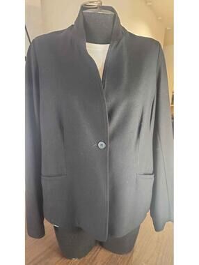 EILEEN FISHER Black Crepe Lightweight Jacket Office Wear Quality & Beauty Sz. S